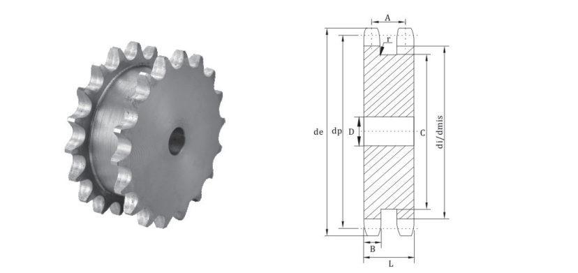 Double Sprockets For Two Single Chains