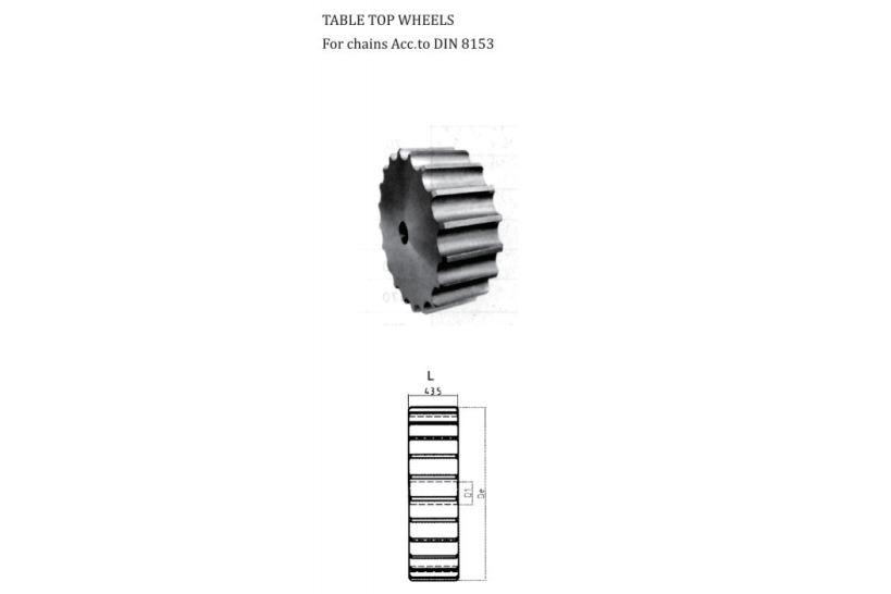 Conveyor Chain Table Top Wheels အတွက် Plate Wheels ၆