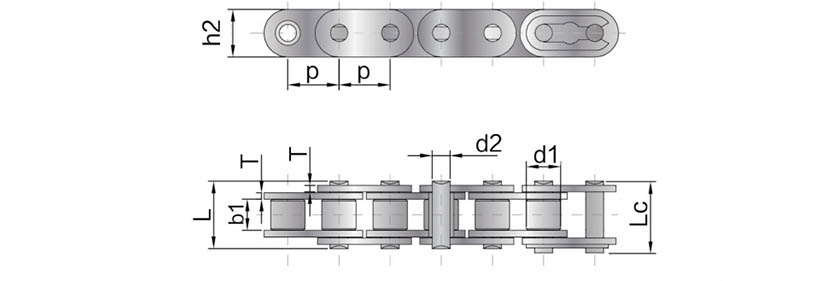 SS A,B Series Chain na May Straight Plate1