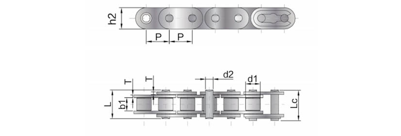 SS A,B Series Chains With Straight Plate3