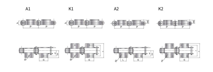 SS RF ប្រភេទ Conveyor Chains8